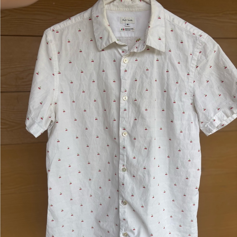 Paul Smith White Cherry Print Shirt
